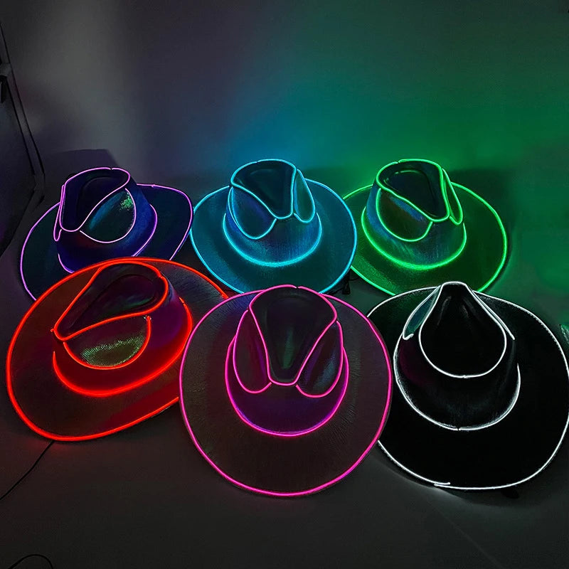 Neon LED Cowboy Hat