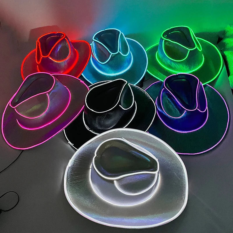 Neon LED Cowboy Hat