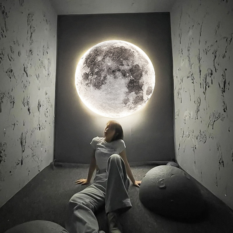 LED Wall Moon and Earth